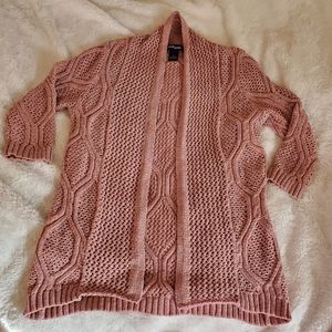 Mauve Pink Cardigan- Size Small